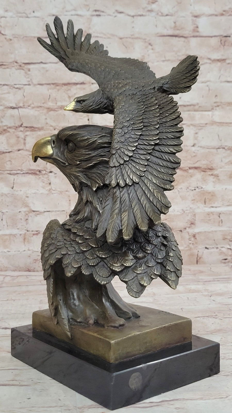 Victory`s Eagle in Flight Statue Real Bronze Sculpture Masterpiece Figurine