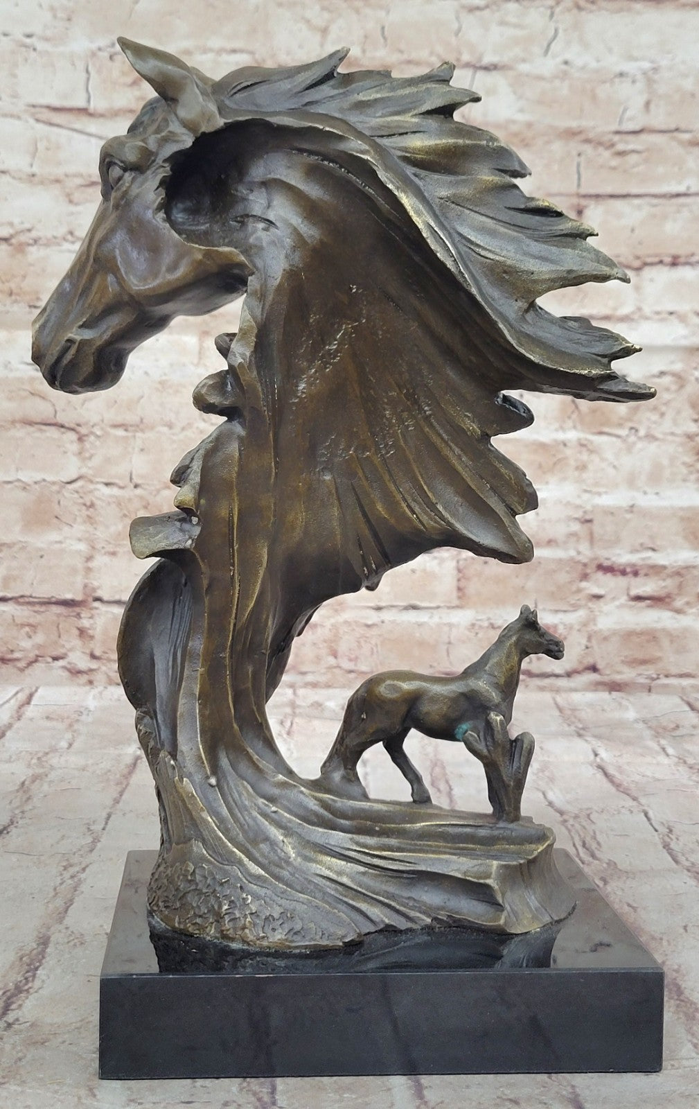 100% Bronze American Native Warrior Bust Home Office Decoration Decor Statue