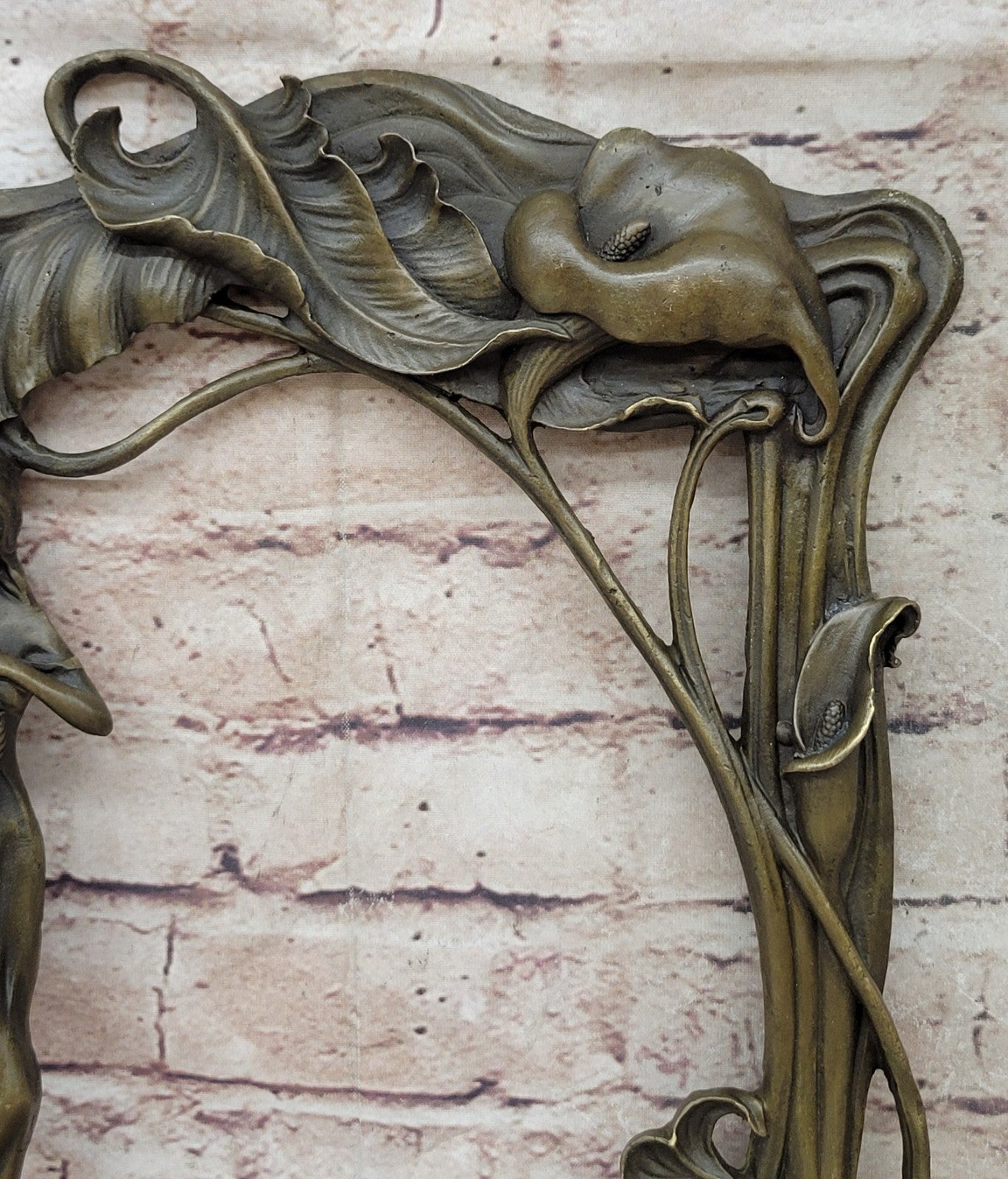 Classic Art Nouveau Bronze Sculpture: Woman and Tulip by Milo