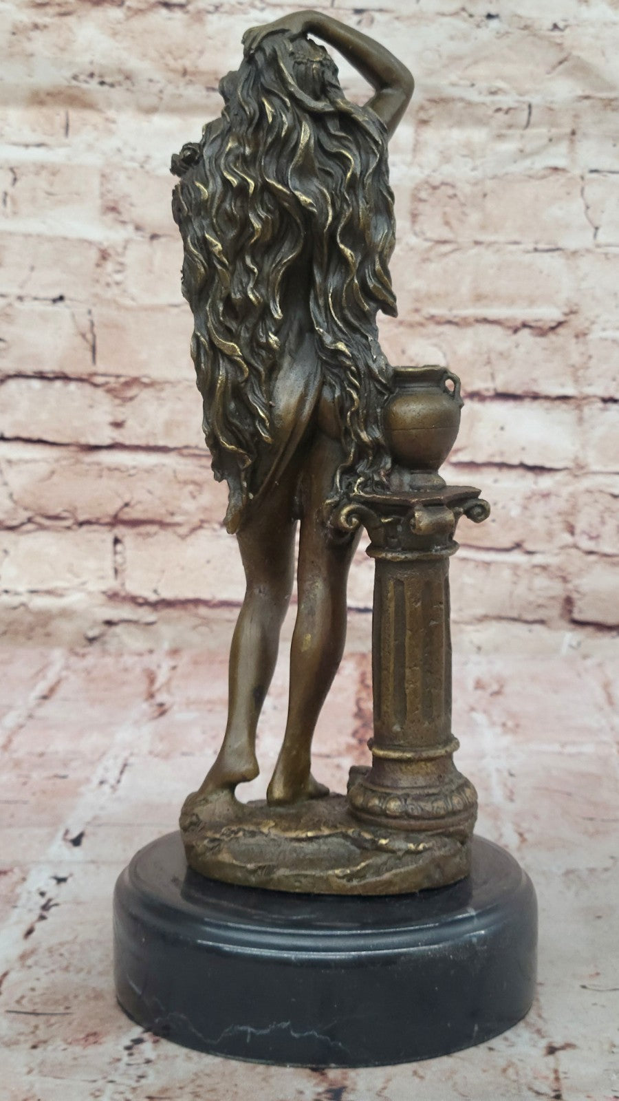 Original Jean Patoue French Nude Girl Bronze Figurine Marble Figure Hotcast