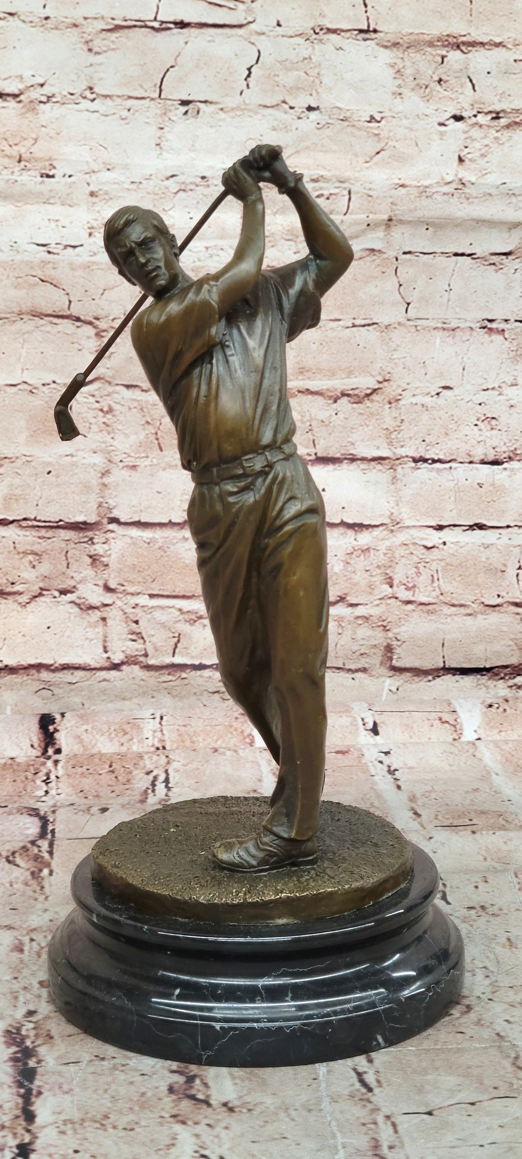 Hot Cast Handcrafted Famous Golfer Signed Original Milo Sport Bronze Sculpture