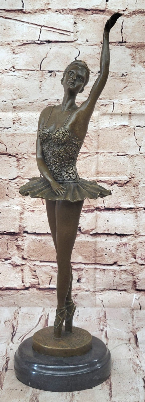 16" Original Signed Milo Well Trained Ballerina Bronze Statue Sculpture Figurine