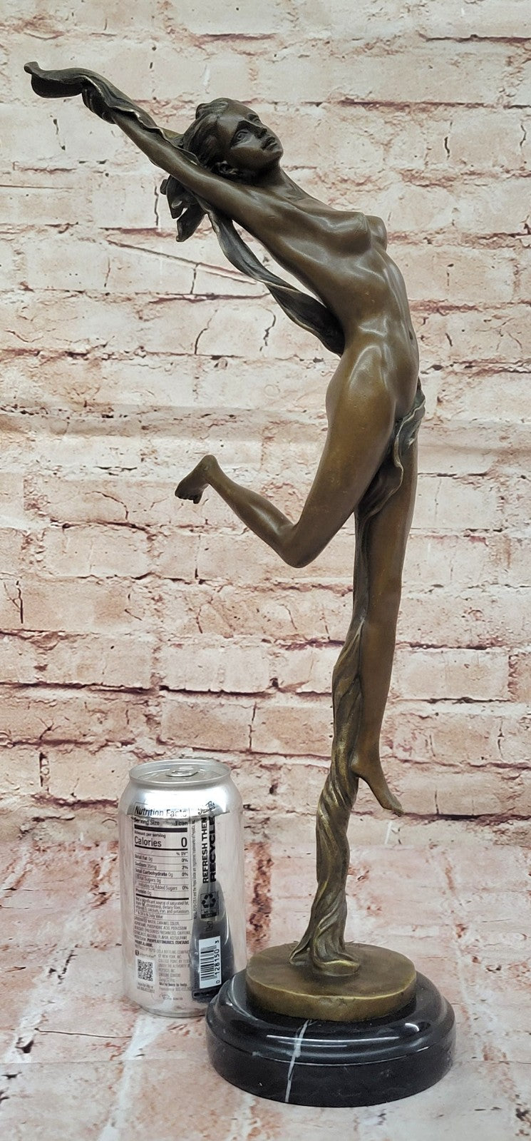 Sexy Nude Erotic Nymph Sculpture Signed Original Vitaleh Hot Cast Bronze Statue