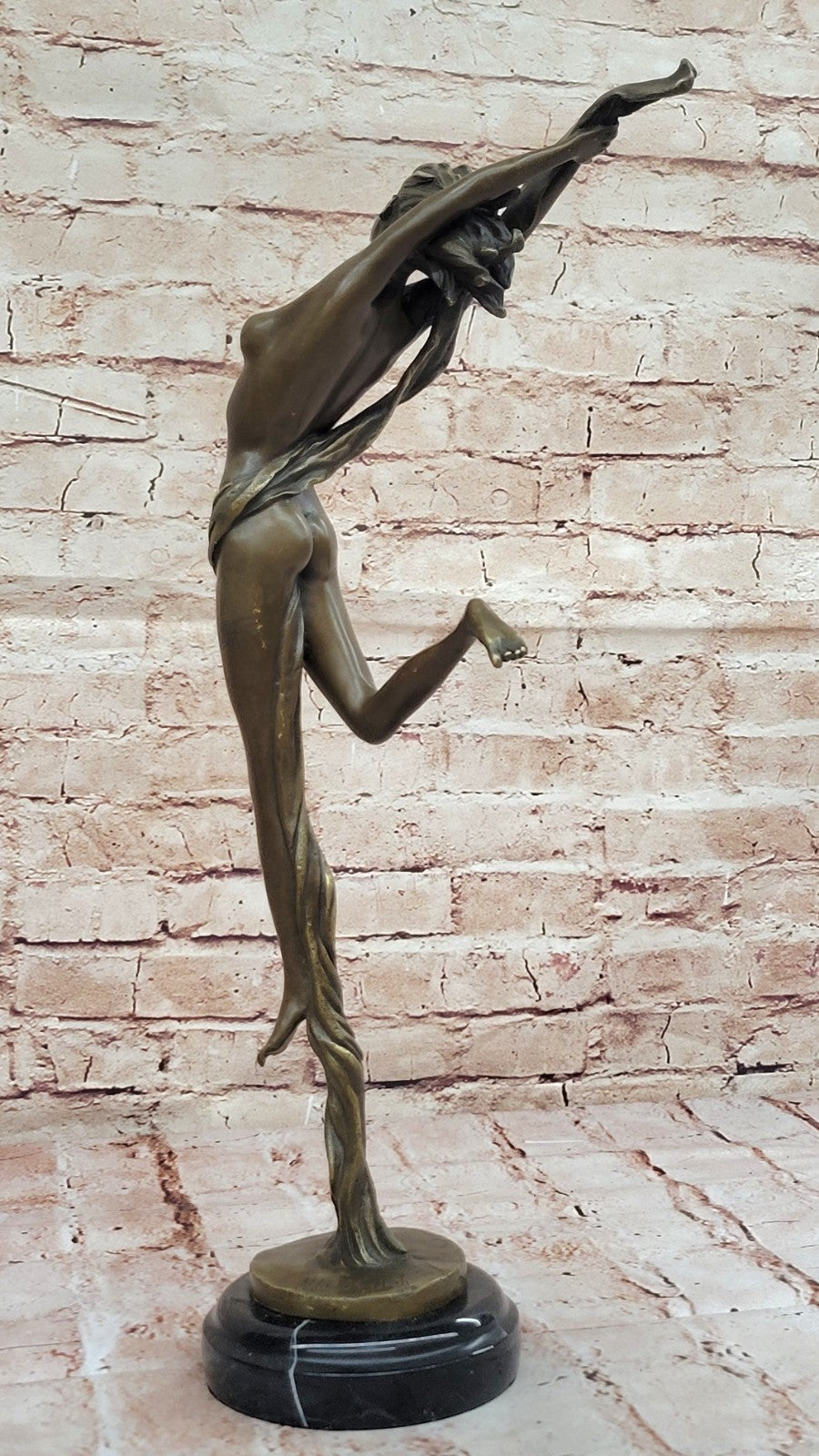 Sexy Nude Erotic Nymph Sculpture Signed Original Vitaleh Hot Cast Bronze Statue