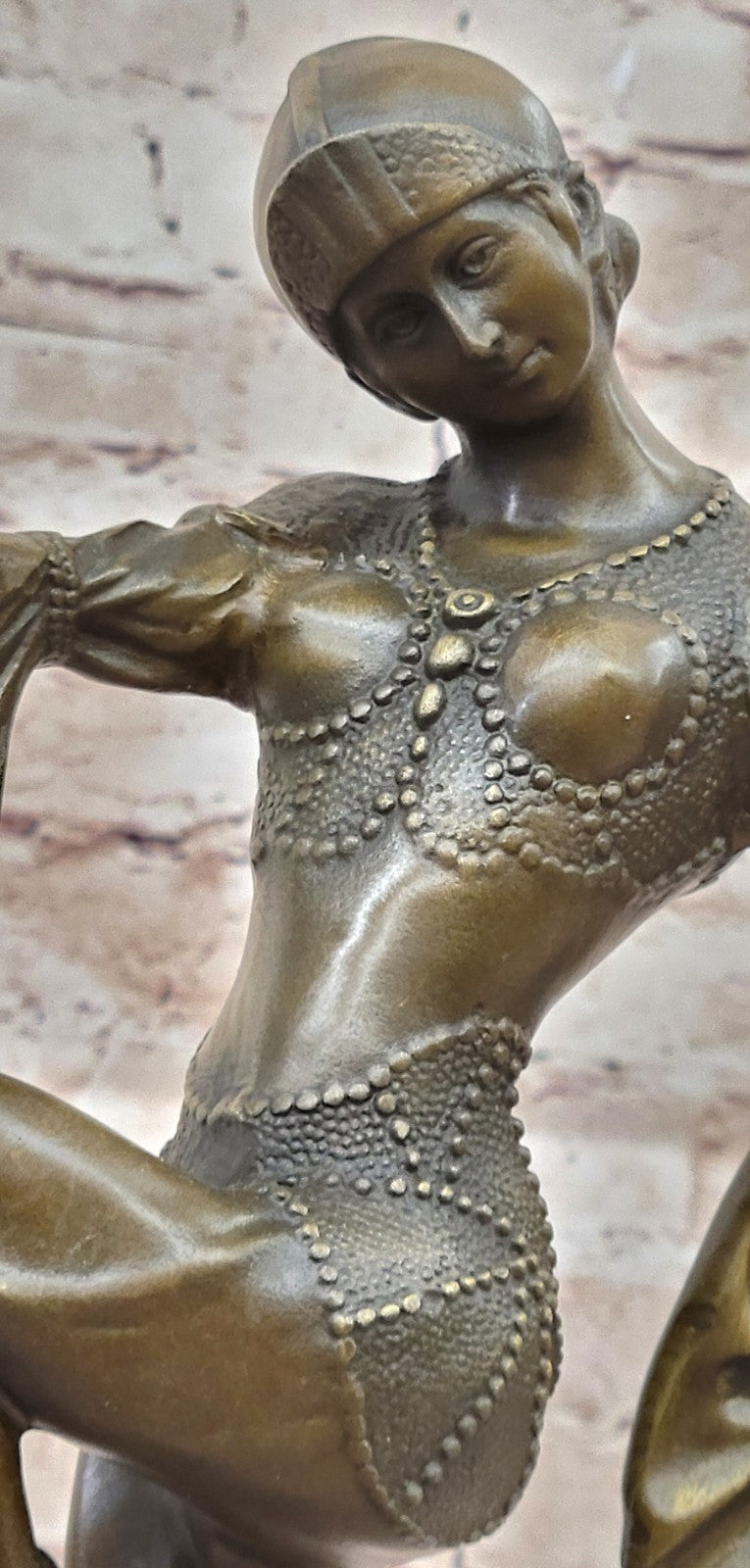 VINTAGE LARGE GIFT DECO DANCER DIMITRI CHIPARUS BRONZE SCULPTURE SIGNED FIGURE