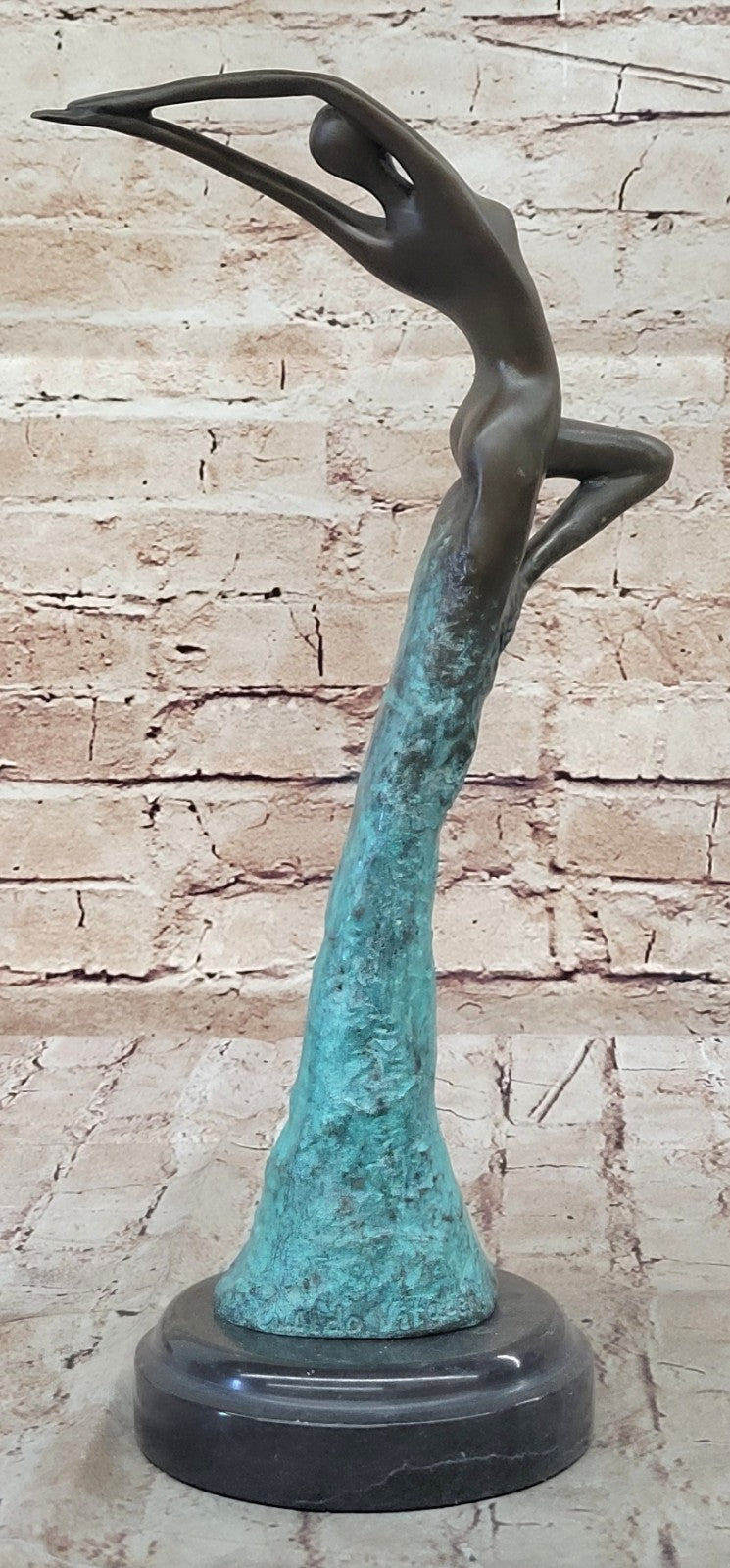 Handcrafted bronze sculpture SALE Girl Sexy Nude Vitaleh Aldo 14" Figurine Decor