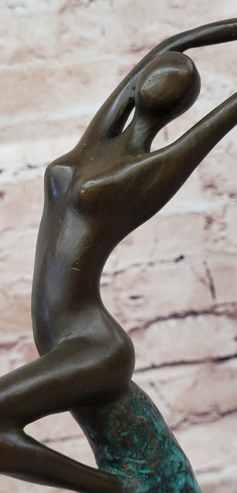 Handcrafted bronze sculpture SALE Girl Sexy Nude Vitaleh Aldo 14" Figurine Decor
