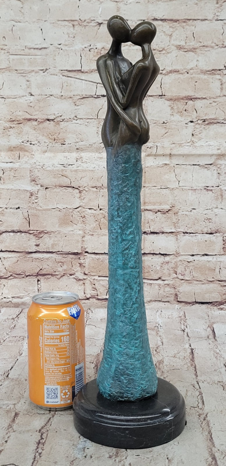 Handcrafted bronze sculpture SALE Kiss Nude Abstract Vitaleh Aldo Original Artwork