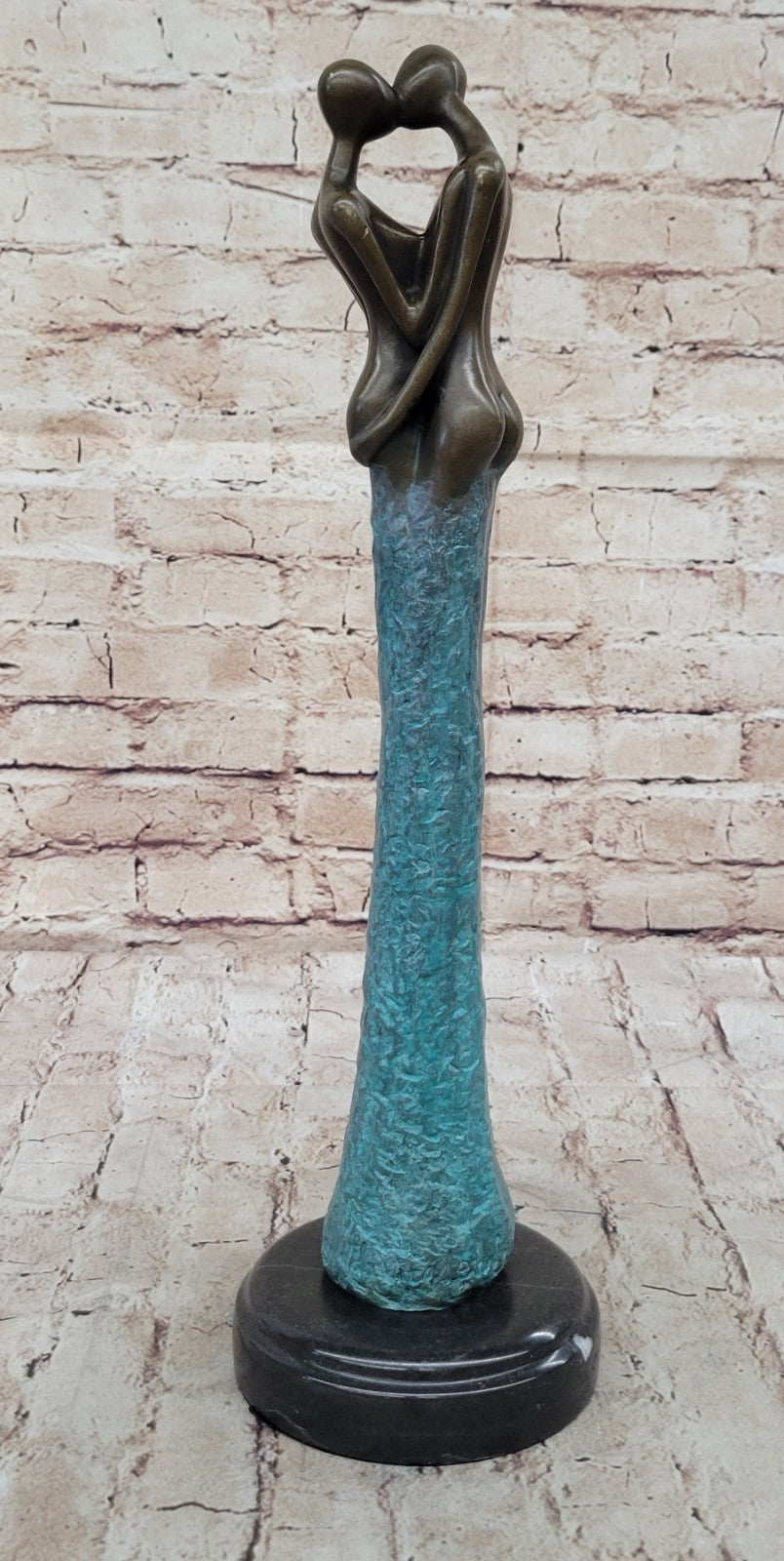 Handcrafted bronze sculpture SALE Kiss Nude Abstract Vitaleh Aldo Original Artwork