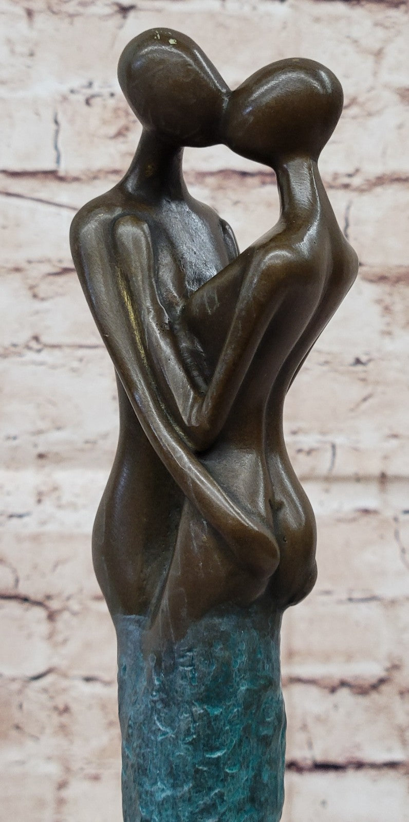 Handcrafted bronze sculpture SALE Kiss Nude Abstract Vitaleh Aldo Original Artwork