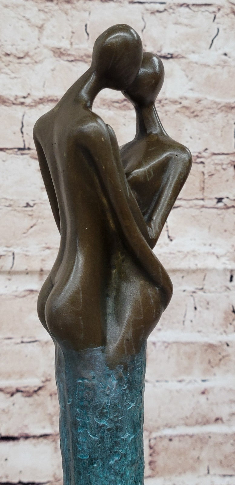 Handcrafted bronze sculpture SALE Kiss Nude Abstract Vitaleh Aldo Original Artwork