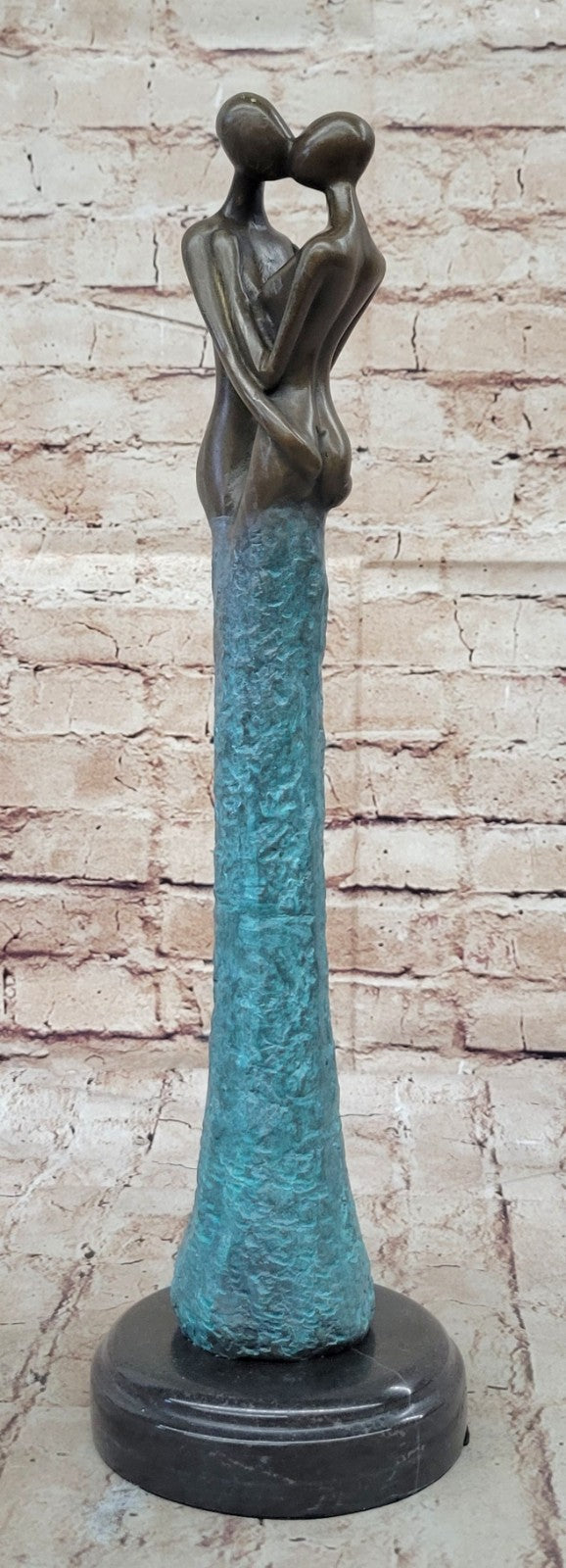 Handcrafted bronze sculpture SALE Kiss Nude Abstract Vitaleh Aldo Original Artwork
