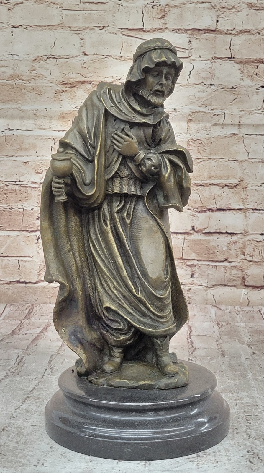 Handcrafted bronze sculpture SALE Religi Religious Church Man Wise Holly Christ