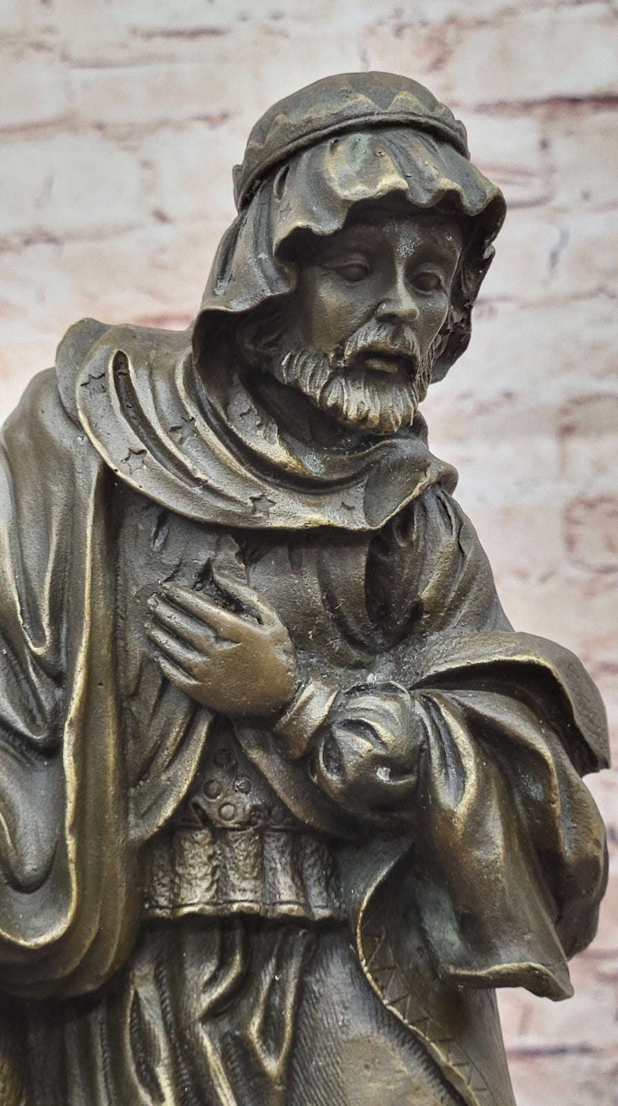 Handcrafted bronze sculpture SALE Religi Religious Church Man Wise Holly Christ