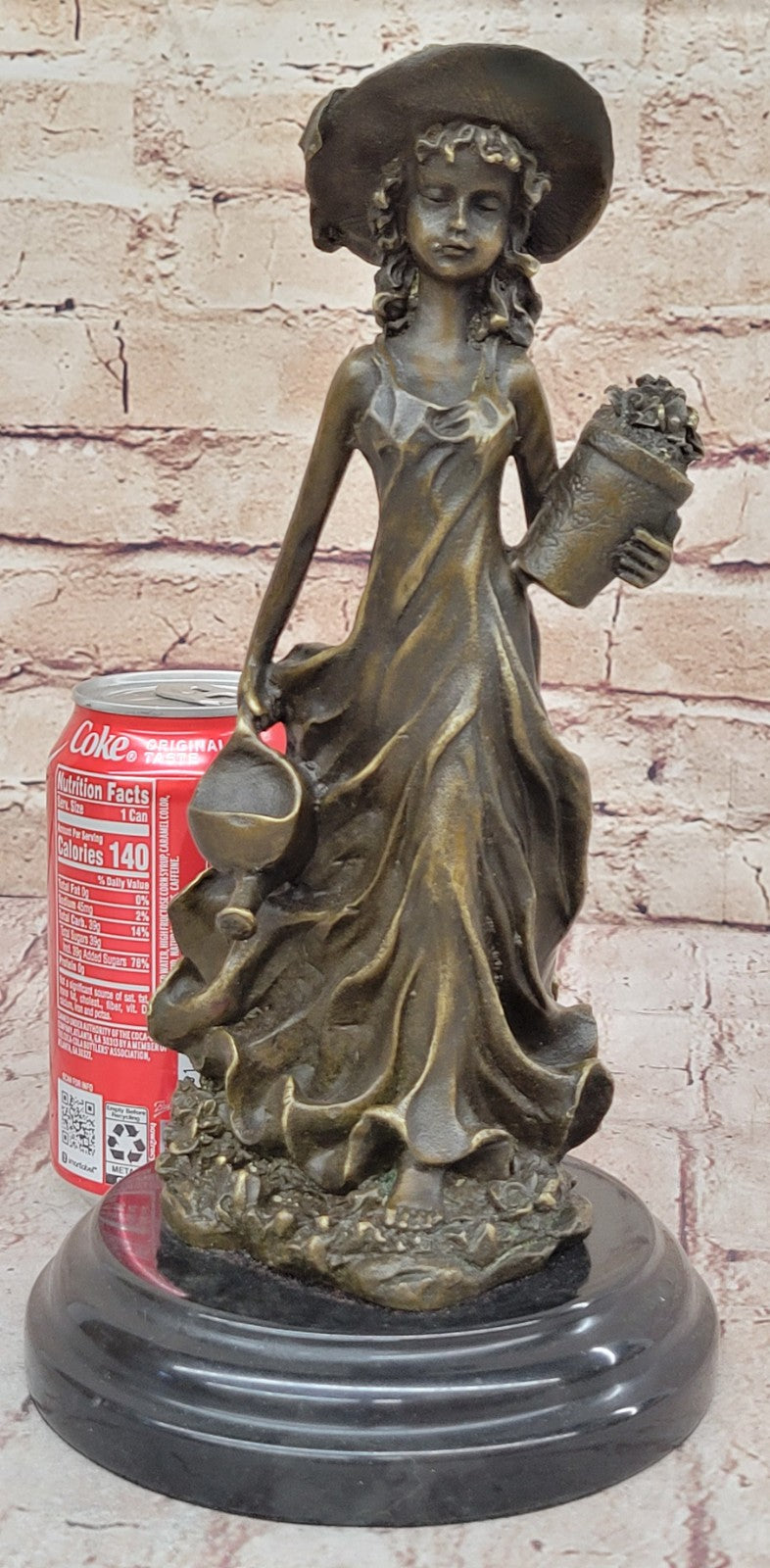 Handcrafted bronze sculpture SALE Garden In Girl Southern Patoue Original Artwork
