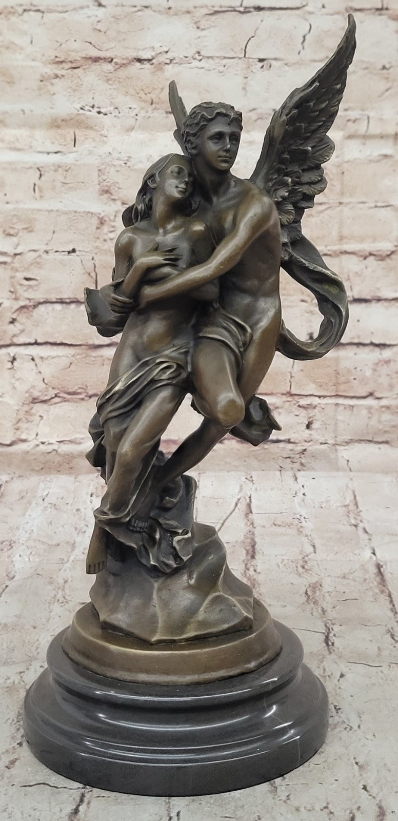 Bronze Sculpture Eros and Psyche For Valentine Day Gift Thoughtful Figurine