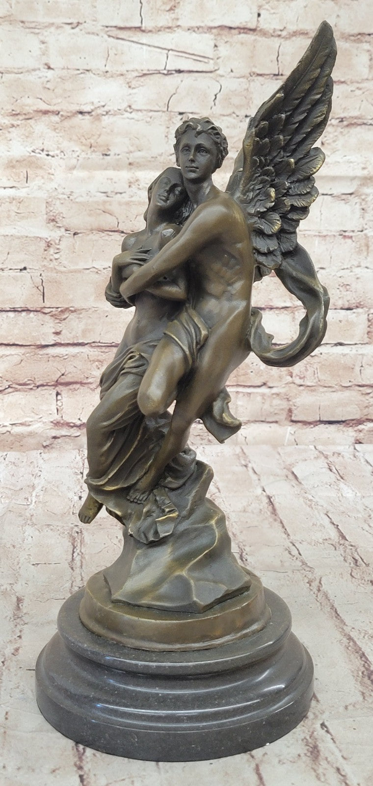 Cupid Eros and Psyche Greek Mythology Lovers Flirtation Bronze Statue SALE