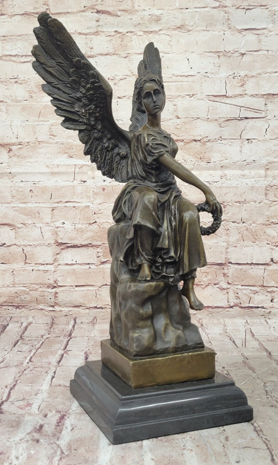 ART Archangels Nike Angel of Victory Mythical Bronze Sculpture Statue Decor GIFT