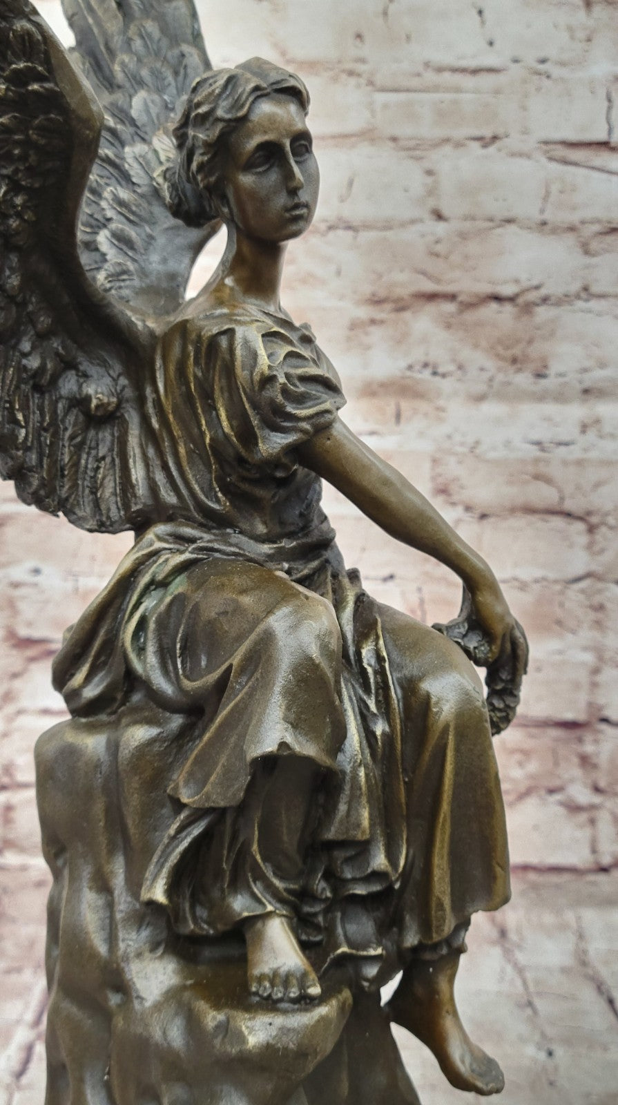 ART Archangels Nike Angel of Victory Mythical Bronze Sculpture Statue Decor GIFT