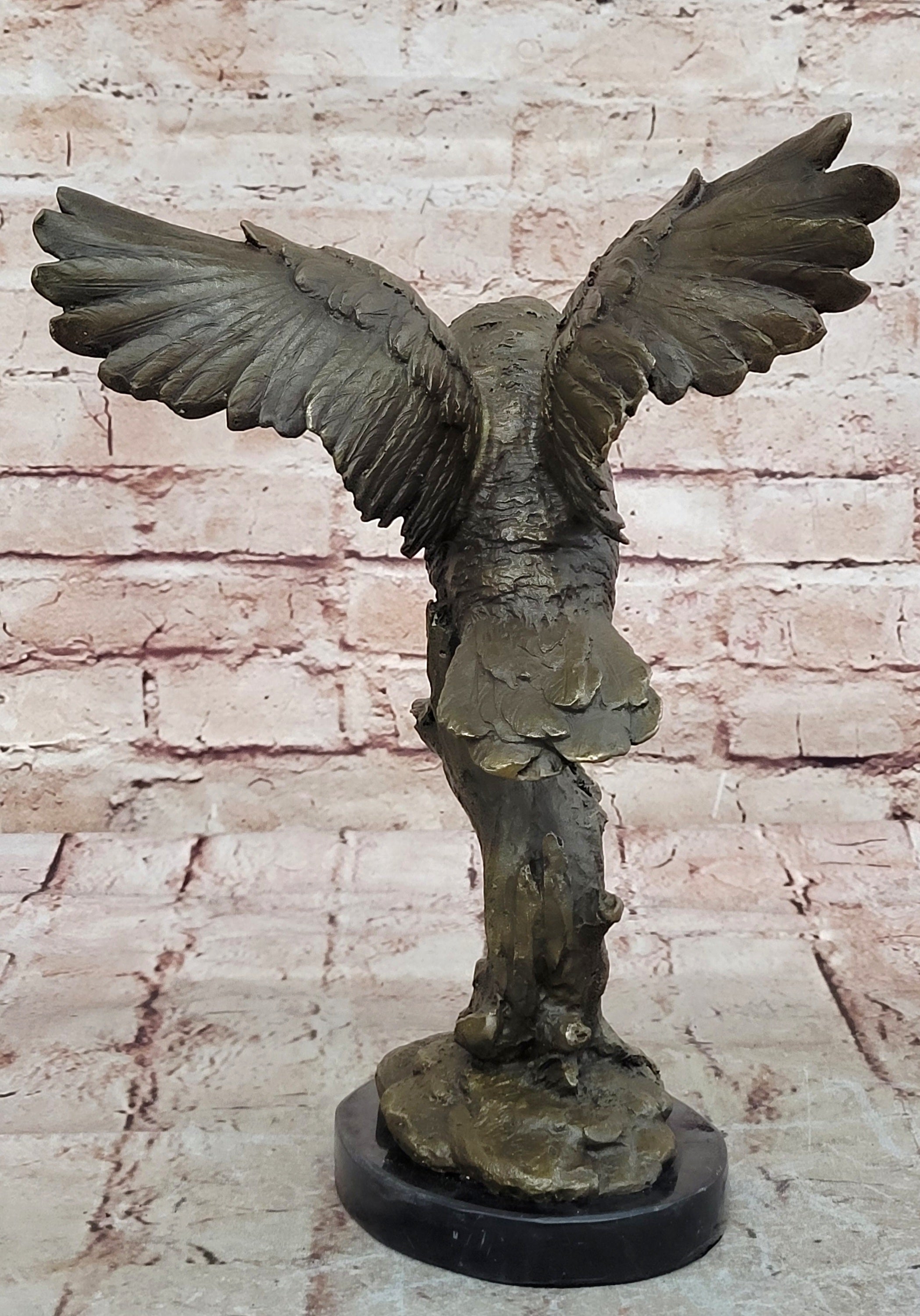 EXCLUSIVE STYLISED BRONZE OWL HOT CAST STATUE BIRD FIGURE CUBIST HAND MADE SALE