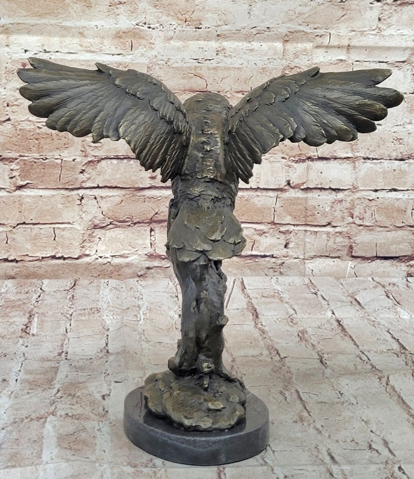 EXCLUSIVE STYLISED BRONZE OWL HOT CAST STATUE BIRD FIGURE CUBIST HAND MADE SALE