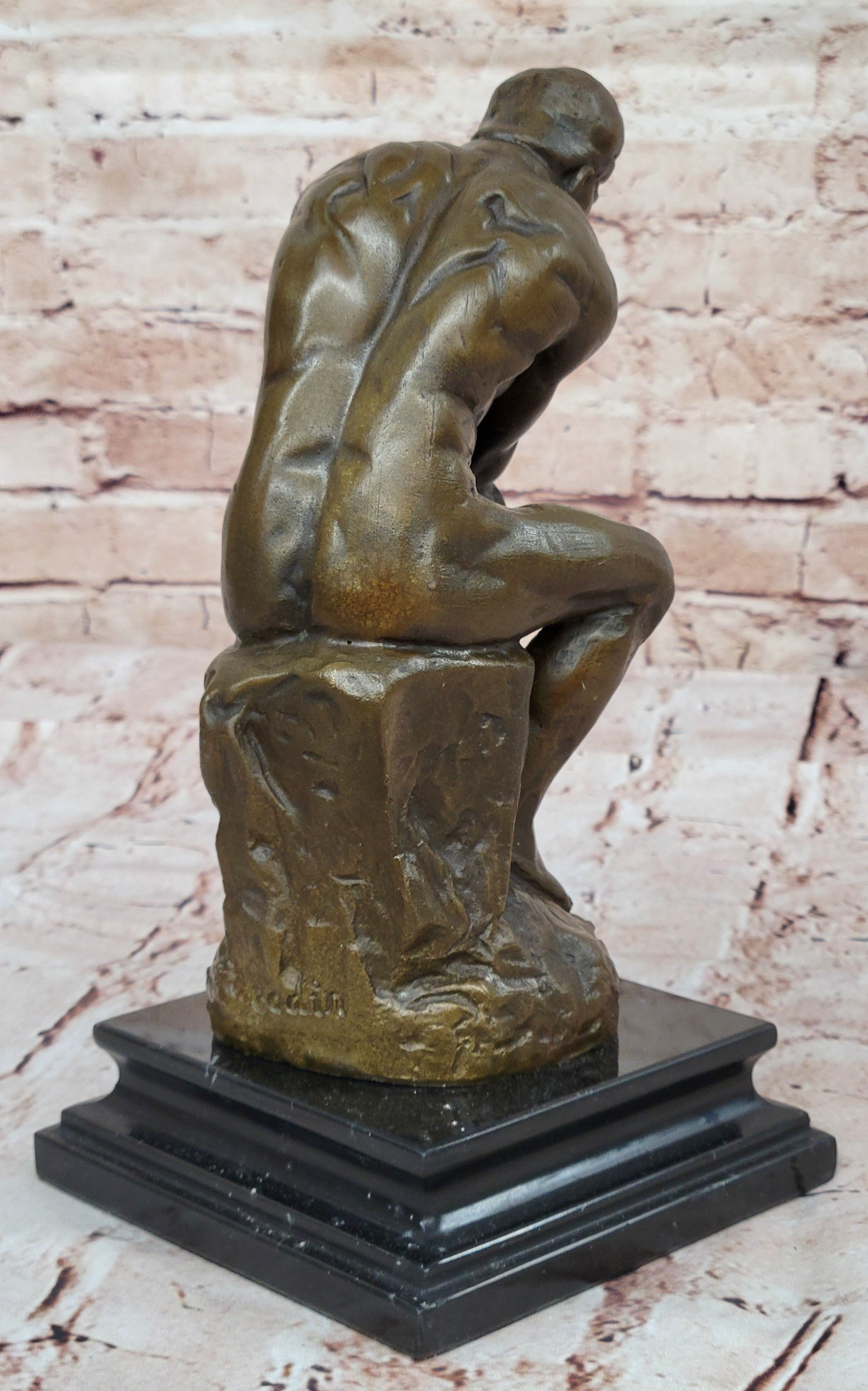 Bronze Sculpture Statue 10" The Thinker Rodin Sculpture Museum Reproduction Sale