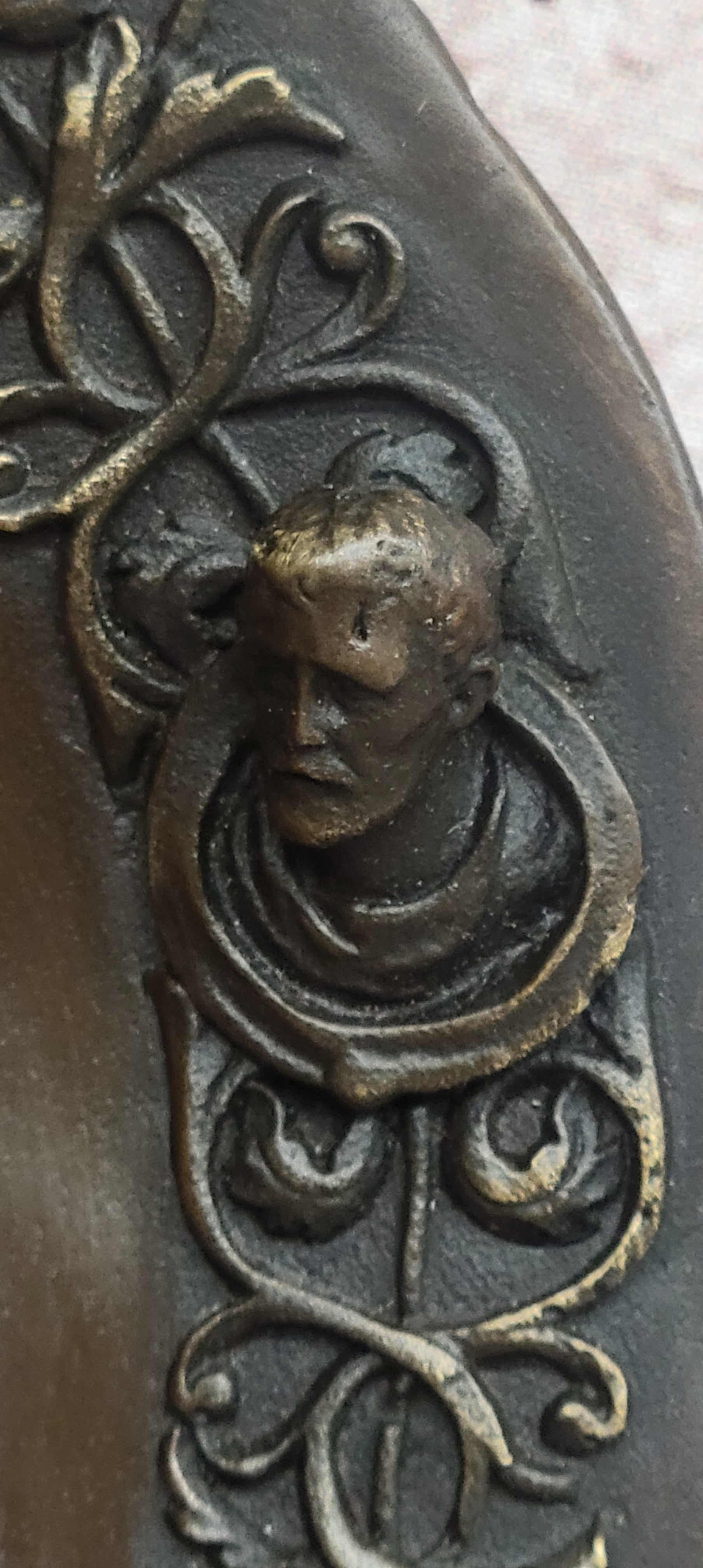 Hand Crafted Wall Mount Majesty Royal Queen Elizabeth  Bronze Figurine Figure