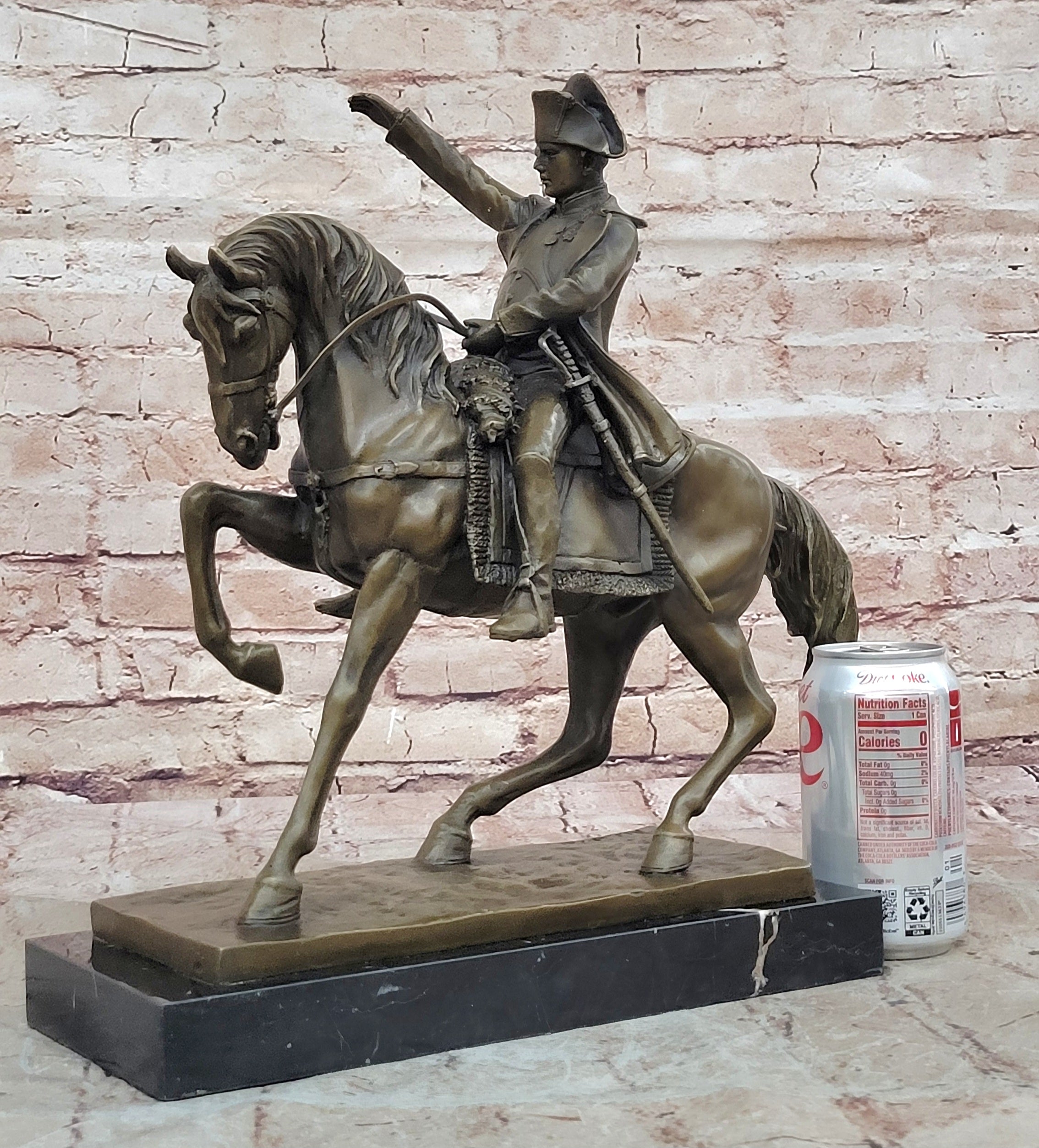 Bronze Sculpture 22 LBS Napoleon Bonaparte French Emperor Soldier Figurine Sale