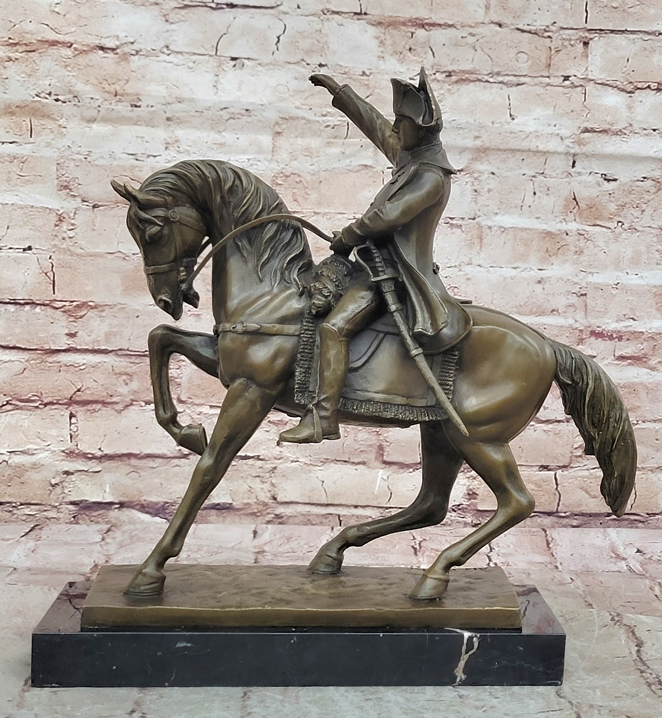 Bronze Sculpture 22 LBS Napoleon Bonaparte French Emperor Soldier Figurine Sale