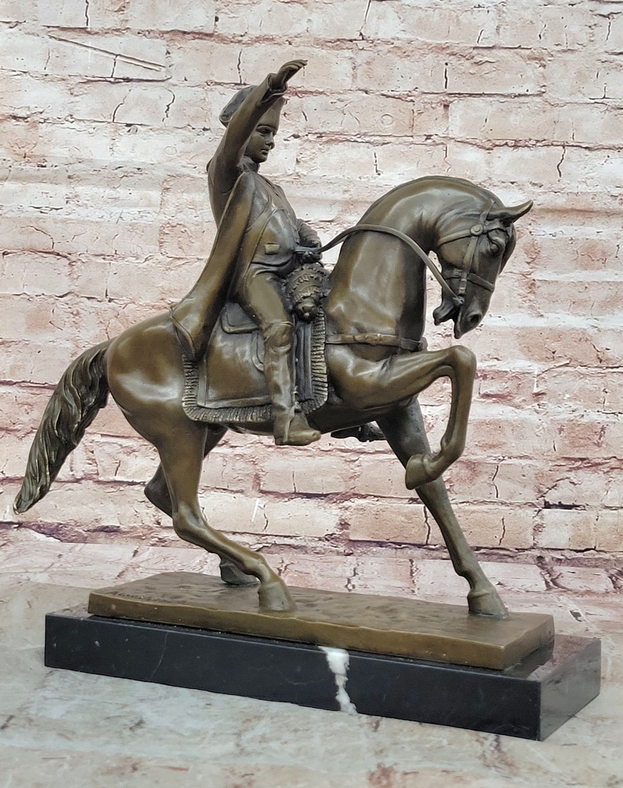 Bronze Sculpture 22 LBS Napoleon Bonaparte French Emperor Soldier Figurine Sale
