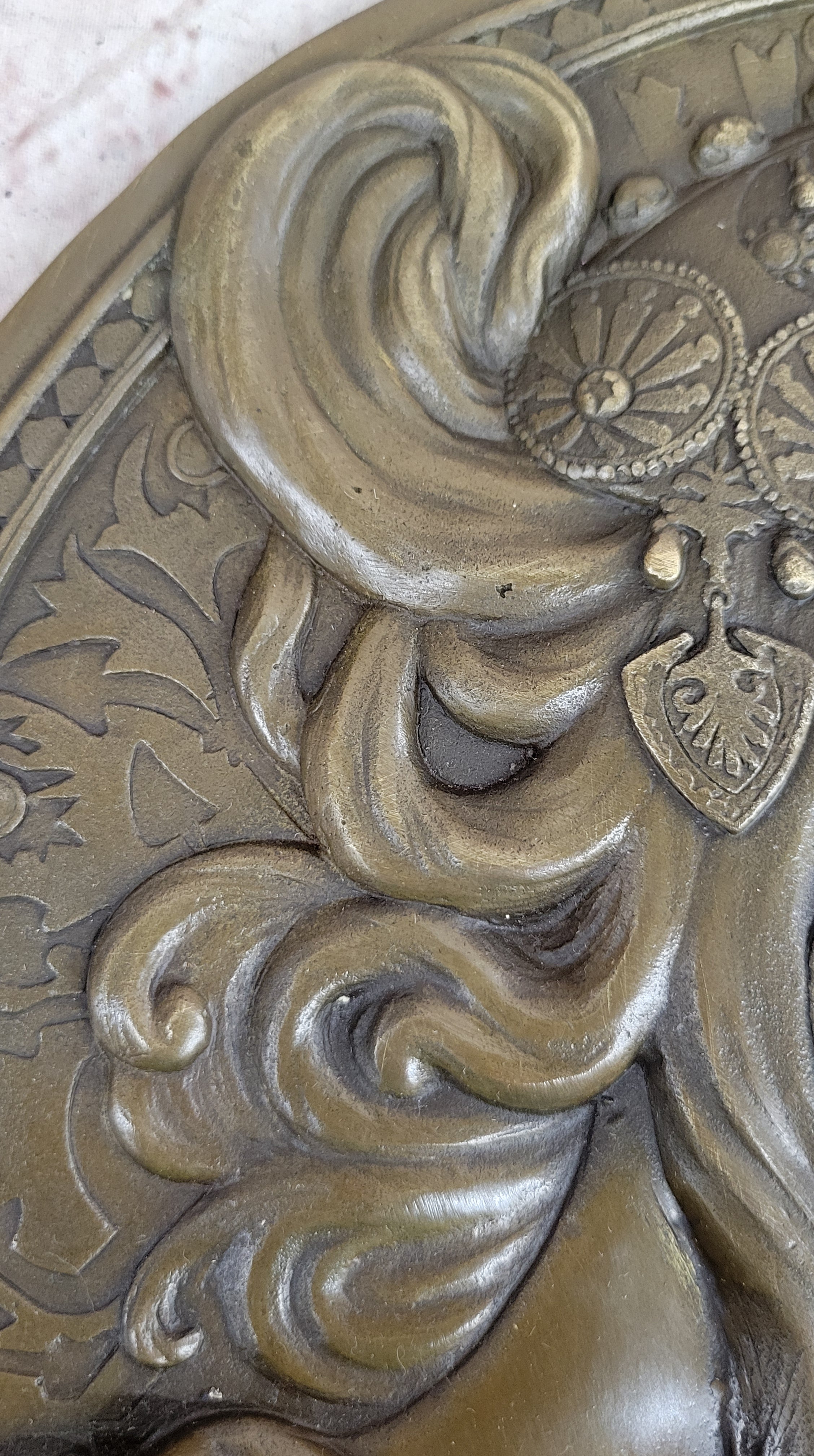 Art Nouveau/Deco Sexy Egyptian Goddess Wall Mount Bronze Sculpture Figurine Sale