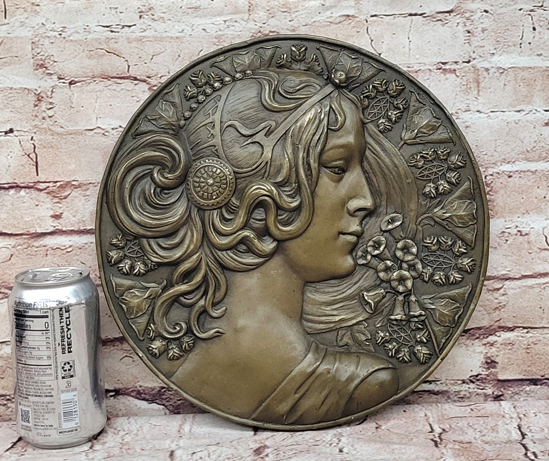 HAND CRAFT BRONZE BAS RELIEF WALL PANEL ORIGINAL STATUE SCULPTURE FIGURINE SALE