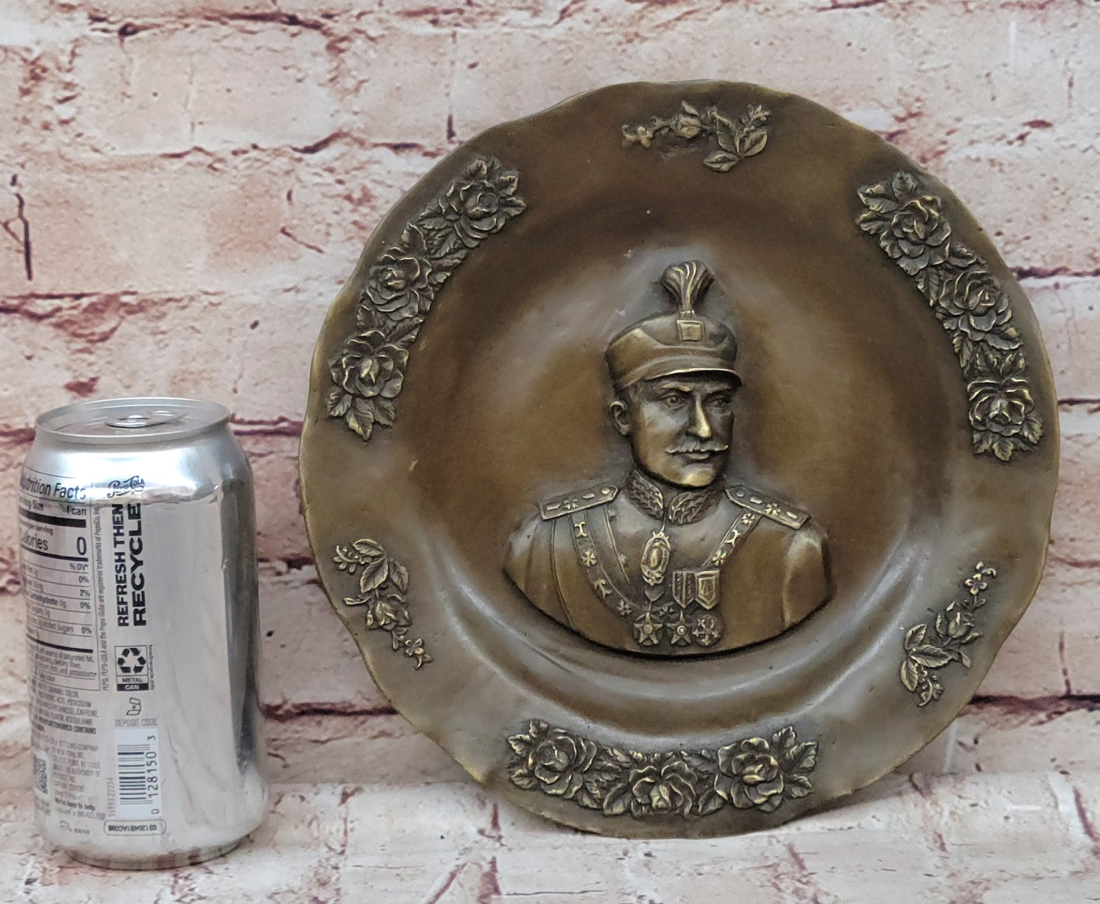 Reza Shah Pahlavi Memorial Bas-Relief Bronze Plaque by Artist Kaneve Art Decor