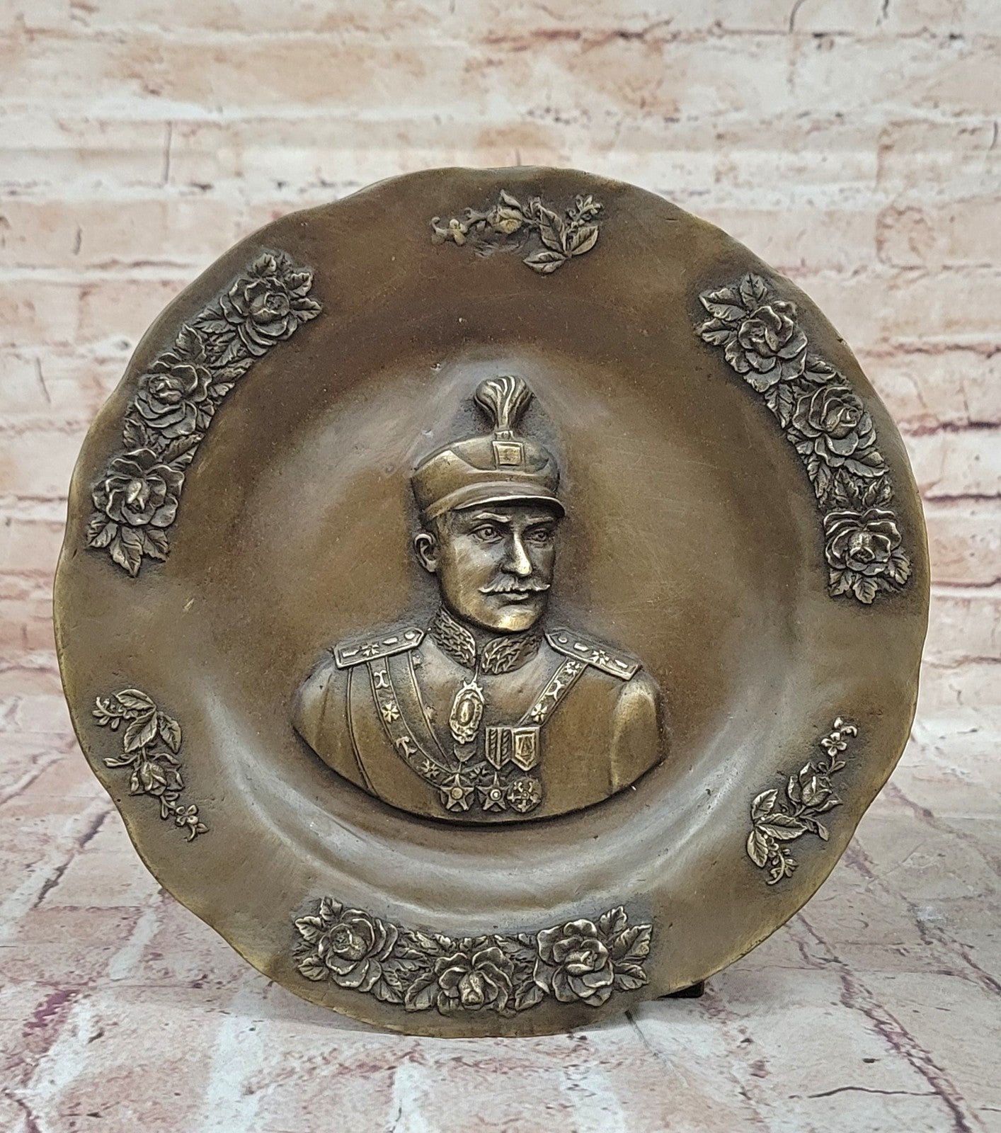 Bronze Sculpture Original Signed Artwork by Kaneve Persia Iran Reza Shah Pahlavi