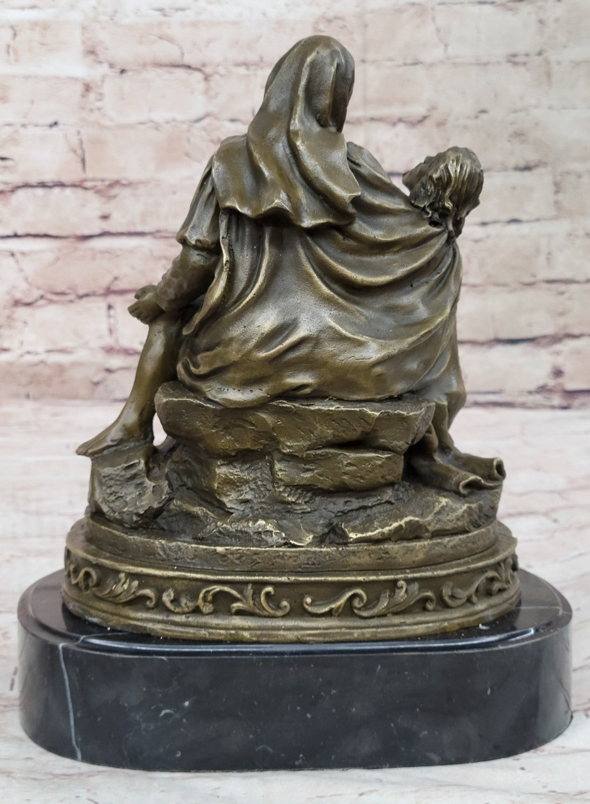 Genuine Bronze Figurine Religious Michelangelo Pieta Jesus Mary Statue Large Sale