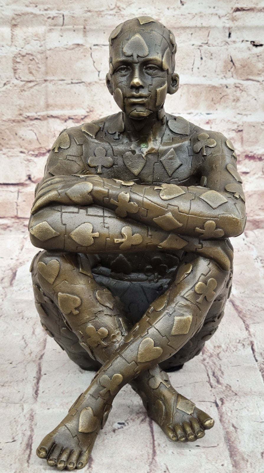 Salvador Dali Nude Sitting Male Bronze Sculpture Figurine Figure Decor