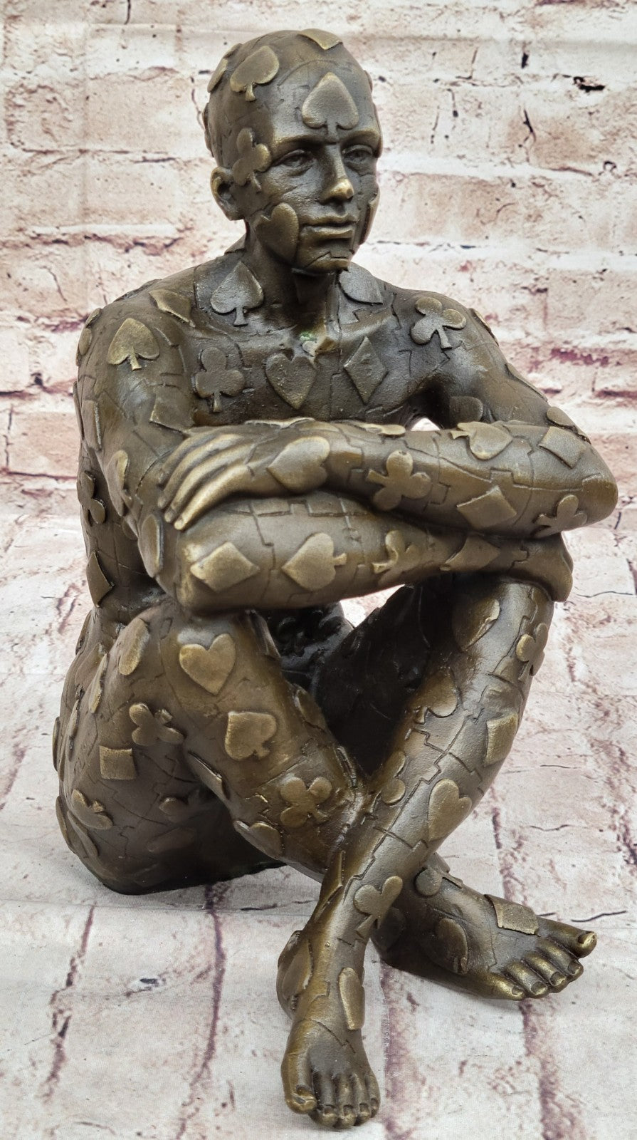 Salvador Dali Nude Sitting Male Bronze Sculpture Figurine Figure Decor