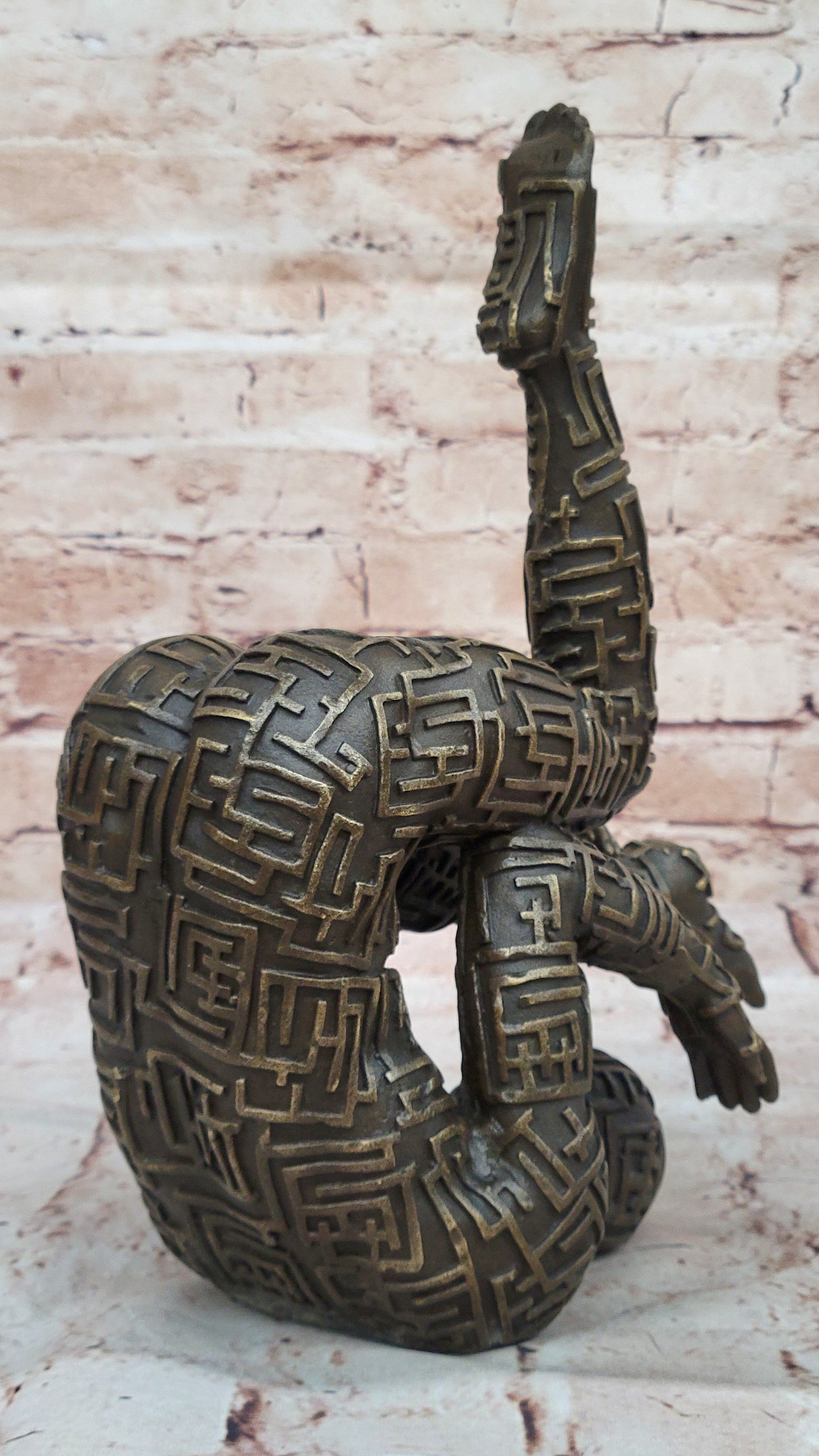 COLLECTIBLE BRONZE SCULPTURE STATUE Art Deco Rare Salvador Dali Male Figurine