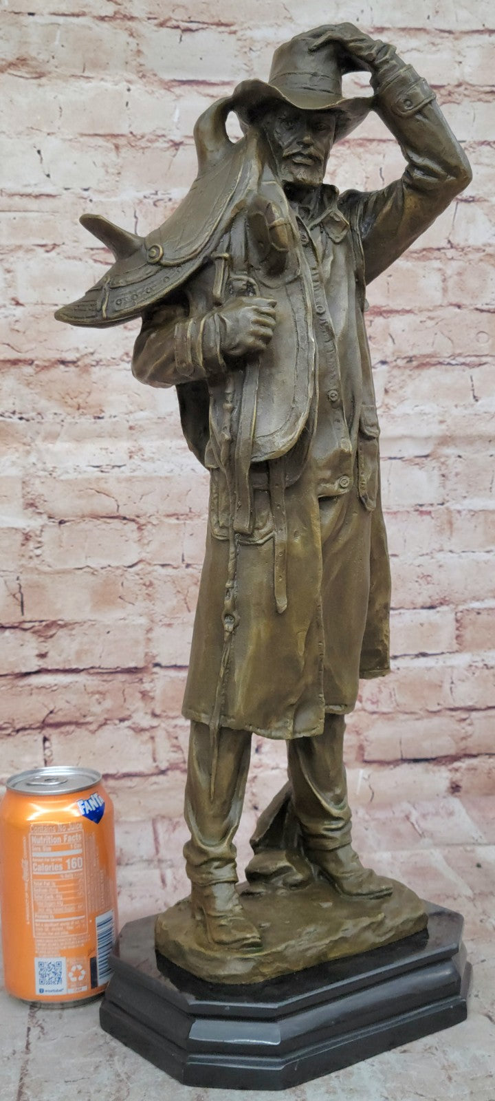 Original Season Cowboy Sheriff Bronze Sculpture Statue Hot Cast Home Deco