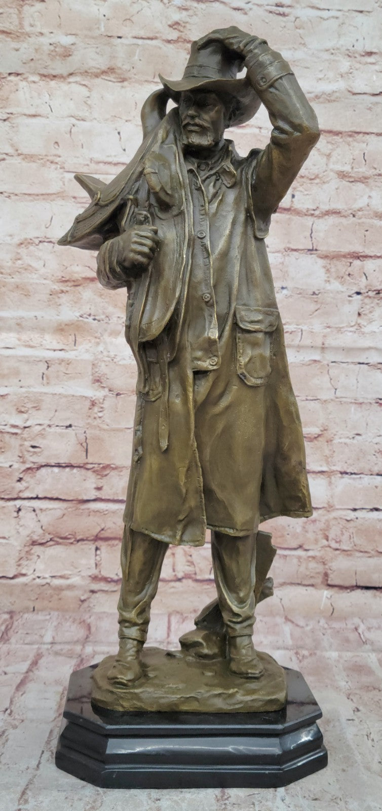 Original Season Cowboy Sheriff Bronze Sculpture Statue Hot Cast Home Deco