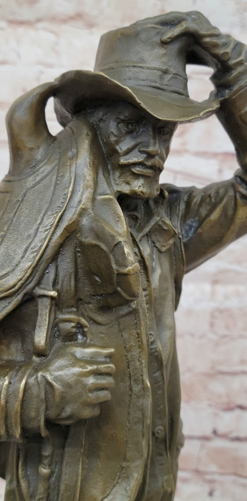 Original Season Cowboy Sheriff Bronze Sculpture Statue Hot Cast Home Deco