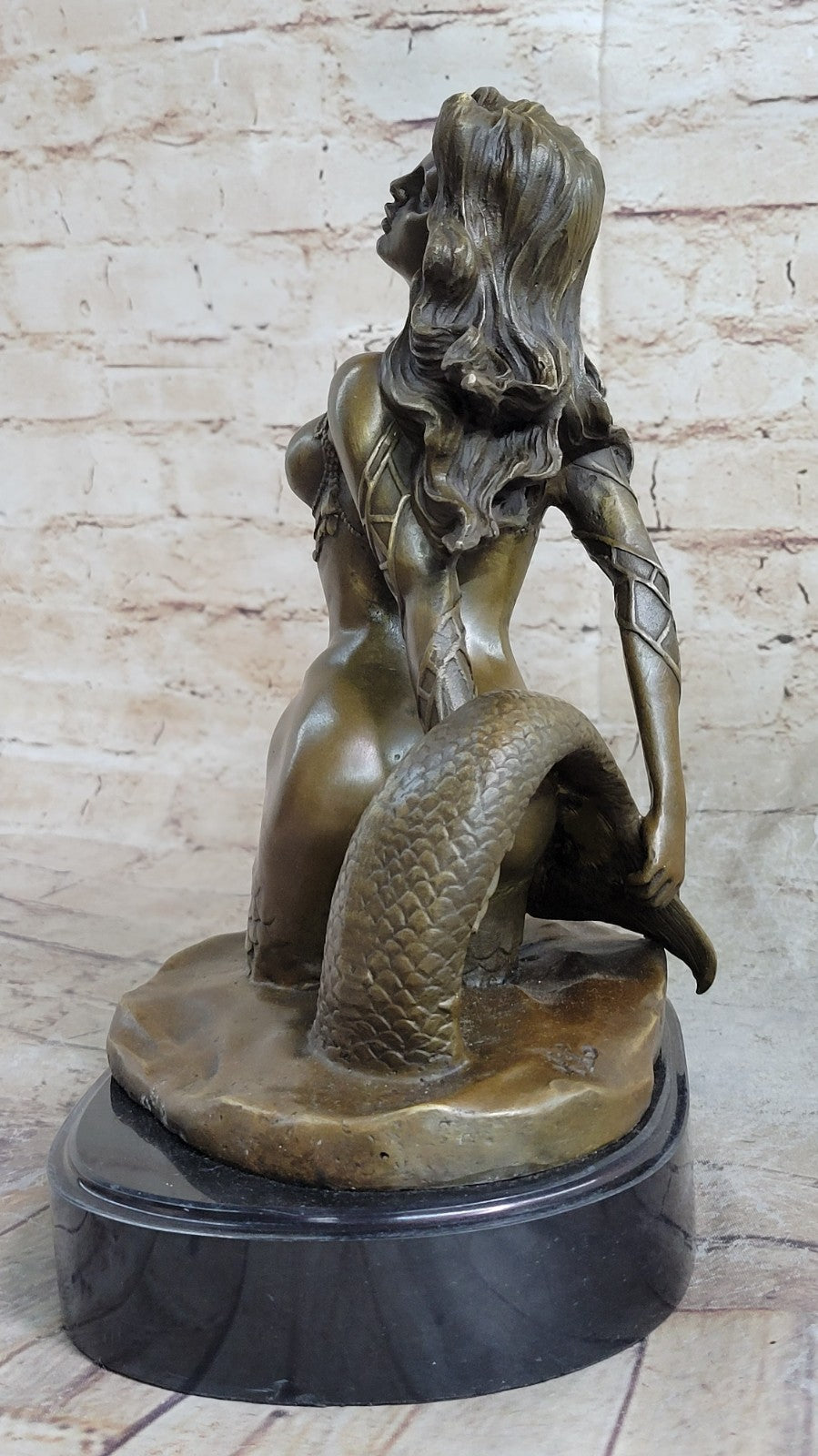 Cool Nauticals Hot Tropical Large Size Figure Head Mermaid Verde Bronze Nude