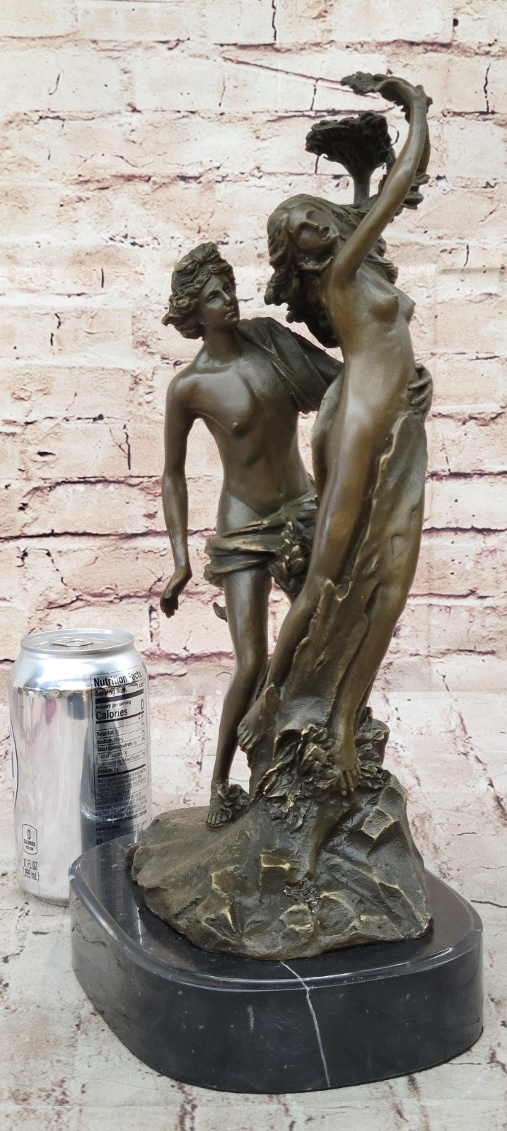 Art Deco Apollo and Daphne a Mythical Museum Quality Masterpiece Bronze Sculpture