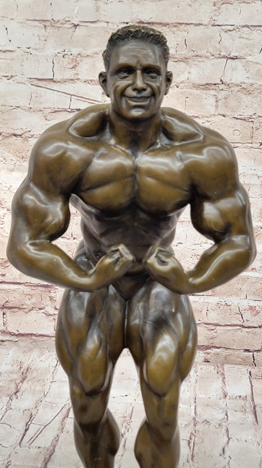 Handcrafted bronze sculpture SALE Marble Man Nude Art Modern Muscular Abstract