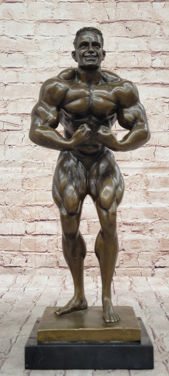 Handcrafted bronze sculpture SALE Marble Man Nude Art Modern Muscular Abstract