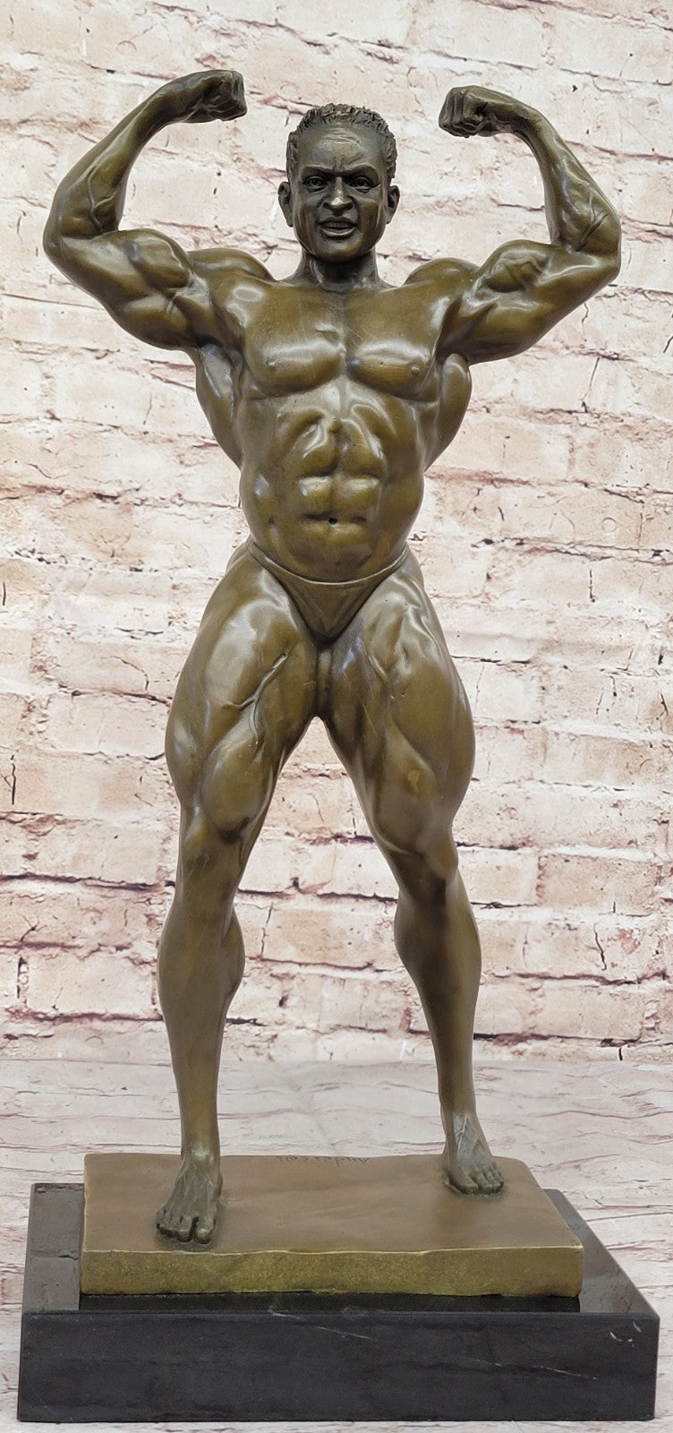 Handcrafted bronze sculpture SALE Decor Home Man Muscle Large Deco Art Original