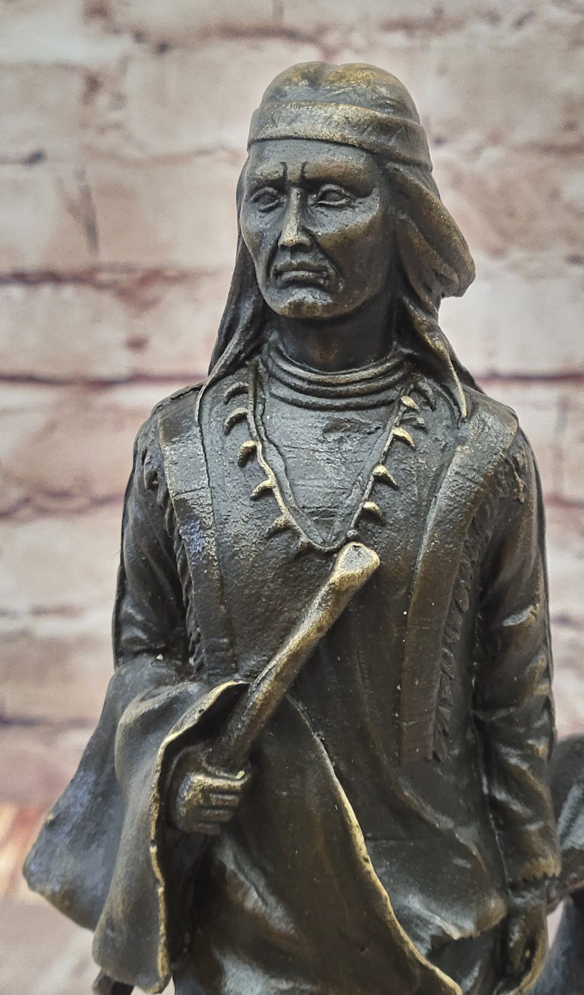 Handcrafted bronze sculpture SALE Hand Real Spiritually Chief American Native