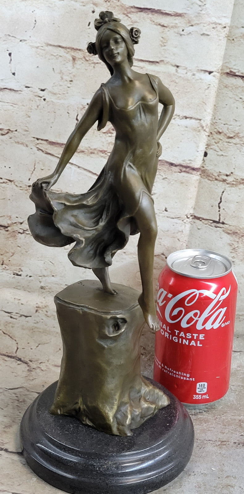 Detailed Collector Collectible Dancer by Vallet Bronze Sculpture Home Deco