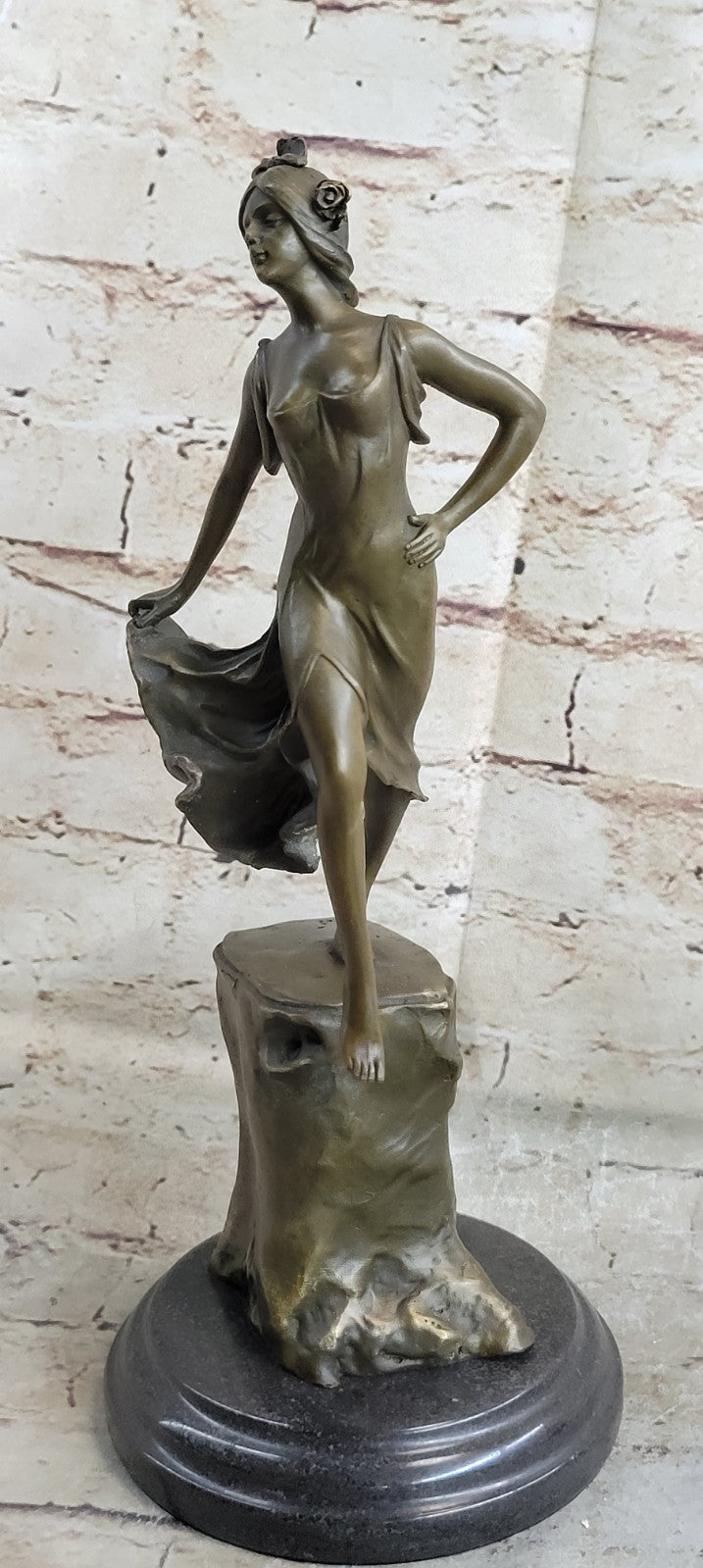 Detailed Collector Collectible Dancer by Vallet Bronze Sculpture Home Deco