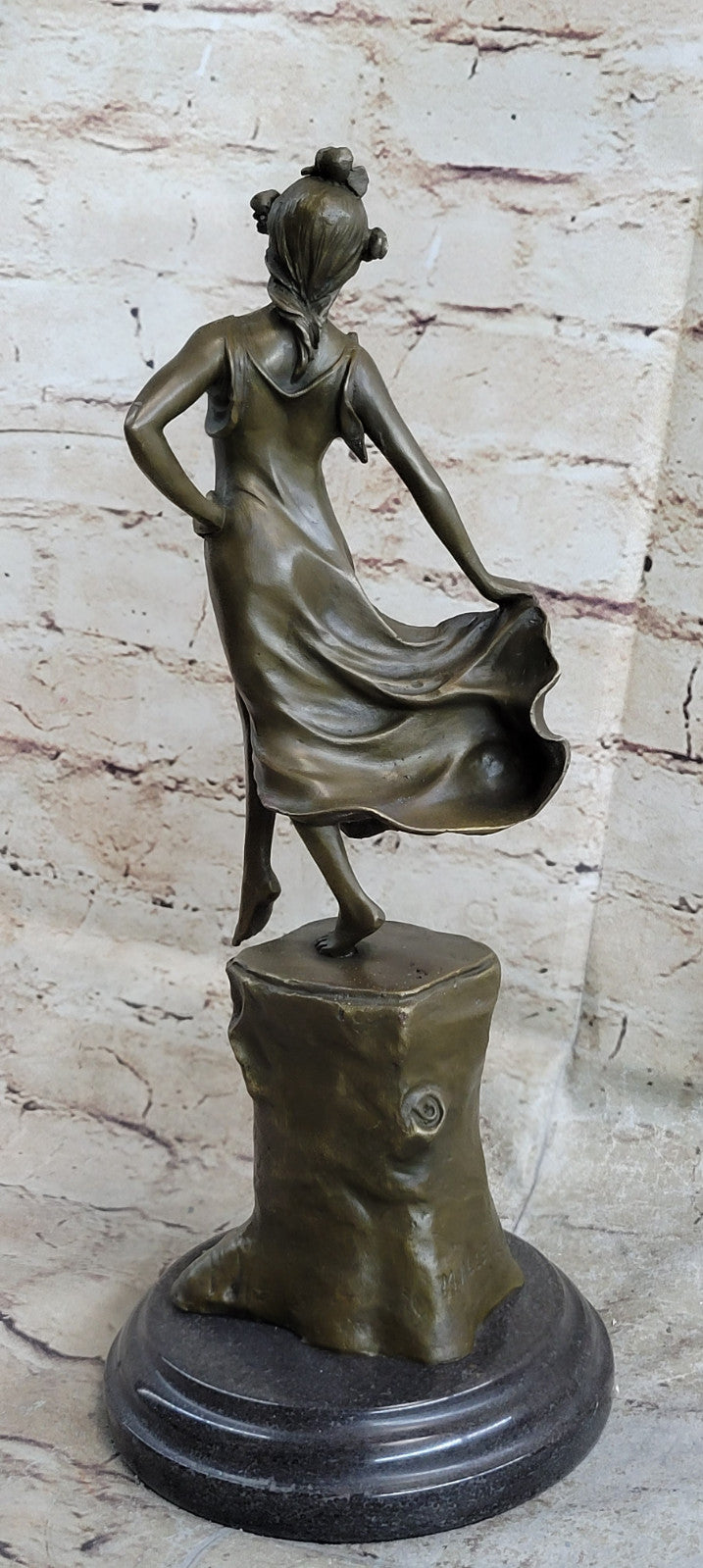 Detailed Collector Collectible Dancer by Vallet Bronze Sculpture Home Deco